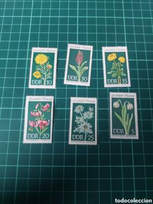 Sellos: 1969 alemania ddr flora yvert 1152/57 serie completa nuevos flores naturaleza